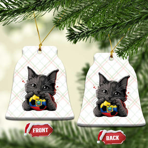 Ecuador Black Cat Soccer Game Day Ceramic Ornament Cat Lover Gift TS12 Print Your Wear