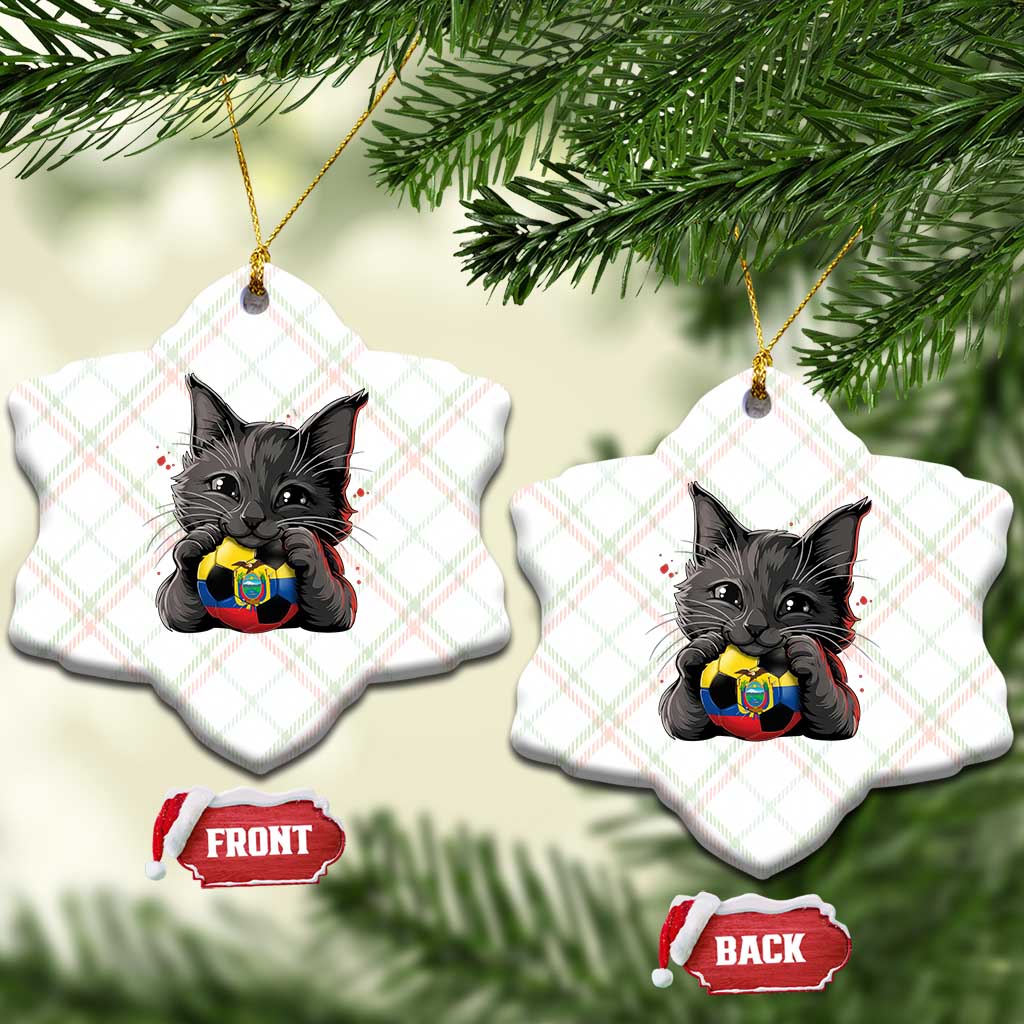 Ecuador Black Cat Soccer Game Day Ceramic Ornament Cat Lover Gift TS12 Print Your Wear