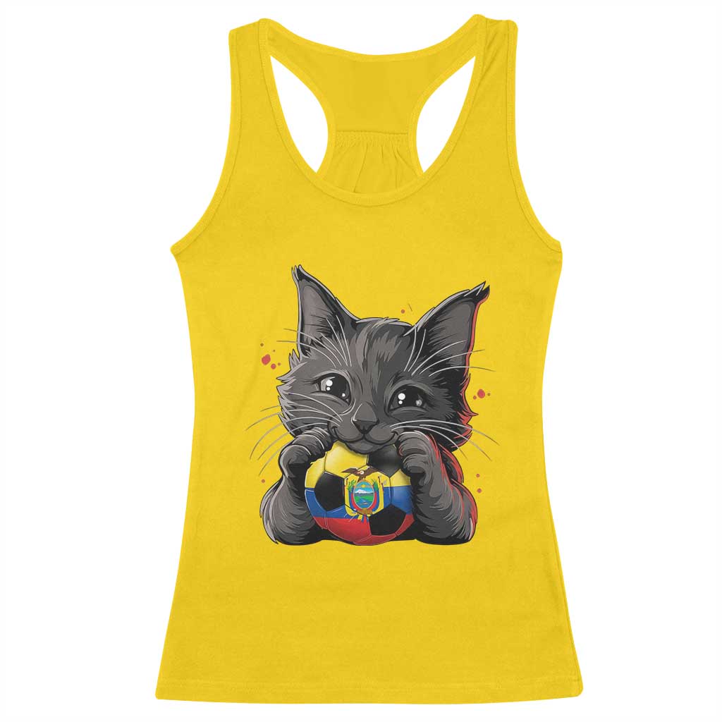 Ecuador Black Cat Soccer Game Day Racerback Tank Top Cat Lover Gift TS12 Daisy Print Your Wear