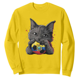 Ecuador Black Cat Soccer Game Day Sweatshirt Cat Lover Gift TS12 Daisy Print Your Wear