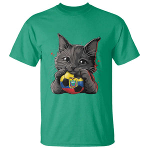 Ecuador Black Cat Soccer Game Day T Shirt Cat Lover Gift TS12 Irish Green Print Your Wear