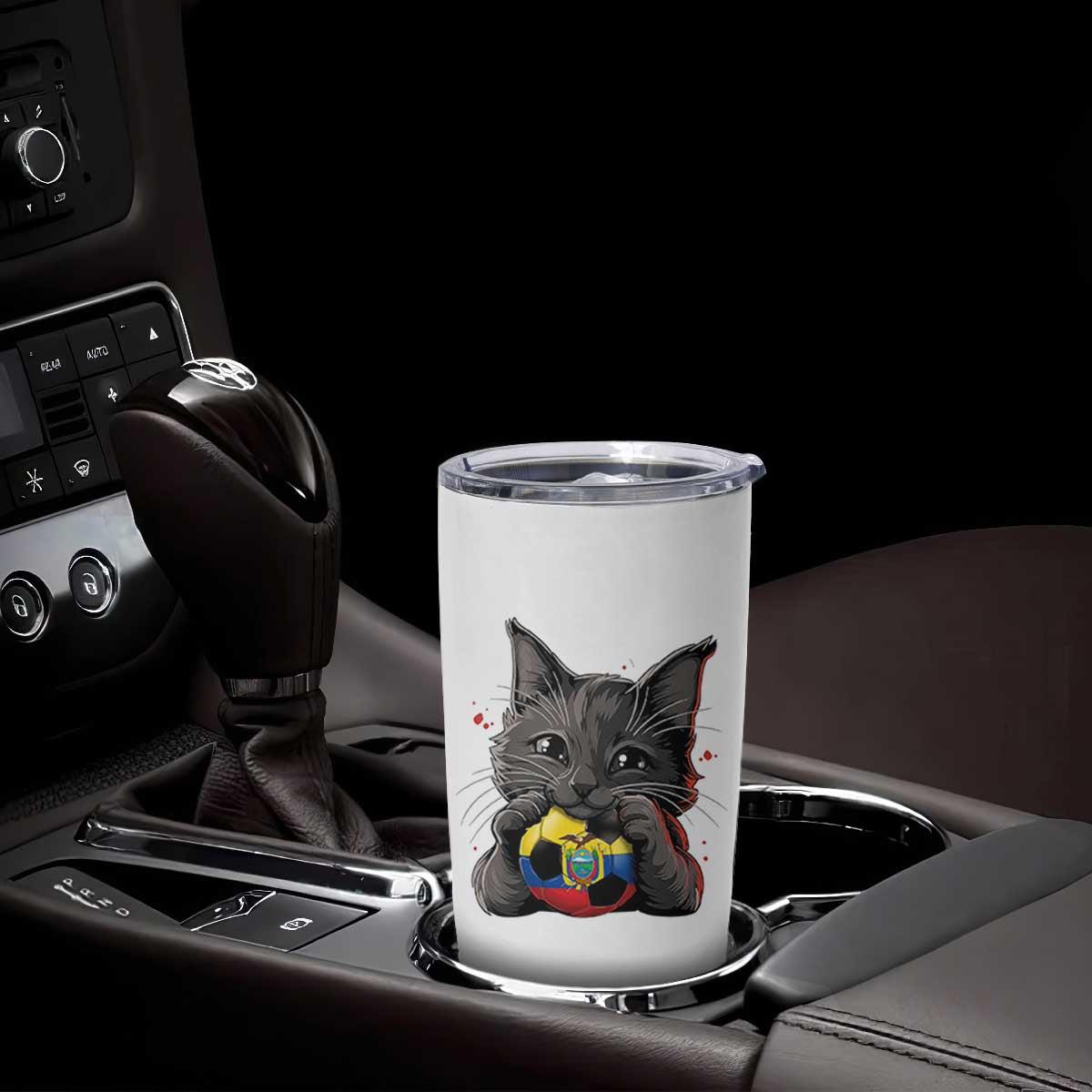 Ecuador Black Cat Soccer Game Day Tumbler Cup Cat Lover Gift TS12 Print Your Wear