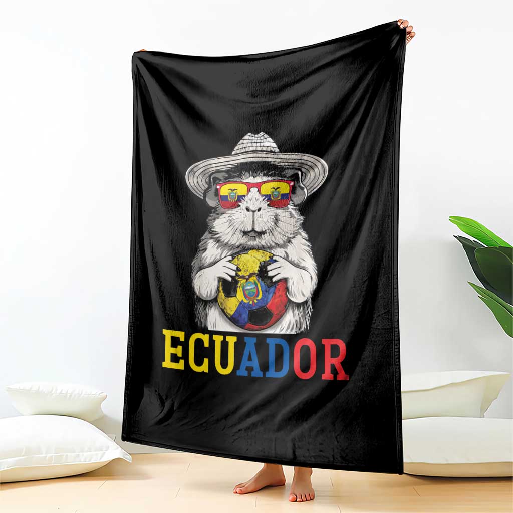 Funny Ecuador Guinea Pig Soccer Fan Throw Blanket Cavy Lover Gift TS12 Print Your Wear