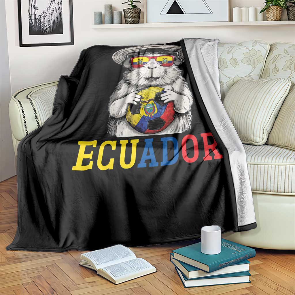 Funny Ecuador Guinea Pig Soccer Fan Throw Blanket Cavy Lover Gift TS12 Print Your Wear