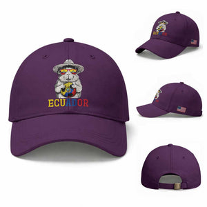 Funny Ecuador Guinea Pig Soccer Fan Baseball Cap Cavy Lover Gift TS12 Baseball Cap Universal Fit Purple Print Your Wear