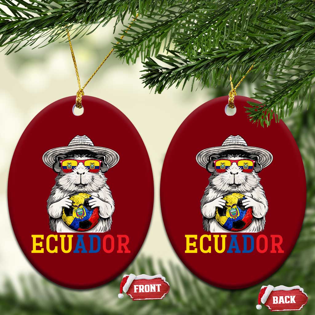 Funny Ecuador Guinea Pig Soccer Fan Ceramic Ornament Cavy Lover Gift TS12 Print Your Wear