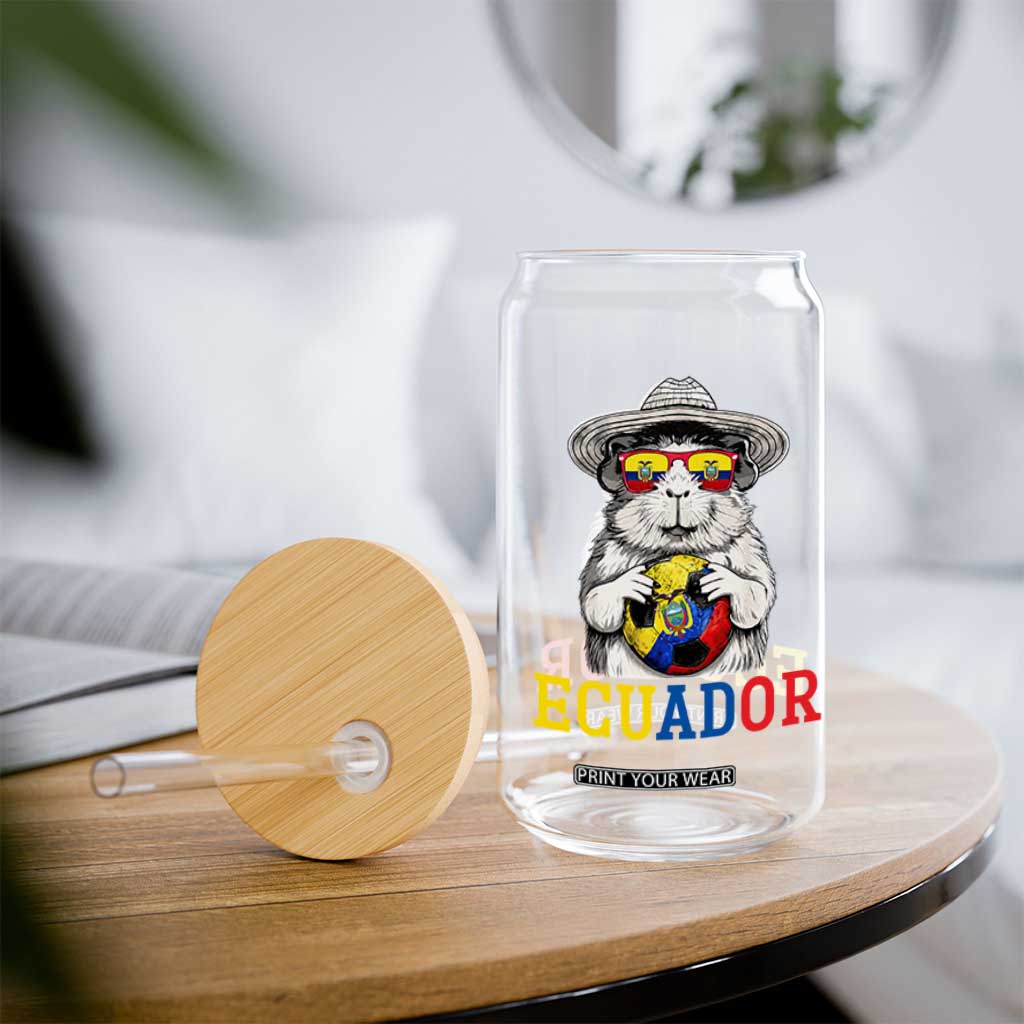 Funny Ecuador Guinea Pig Soccer Fan Glass Can Cavy Lover Gift TS12 Print Your Wear