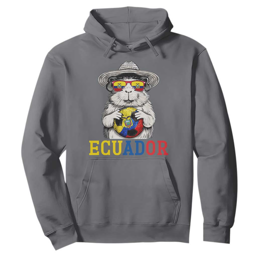Funny Ecuador Guinea Pig Soccer Fan Hoodie Cavy Lover Gift TS12 Charcoal Print Your Wear