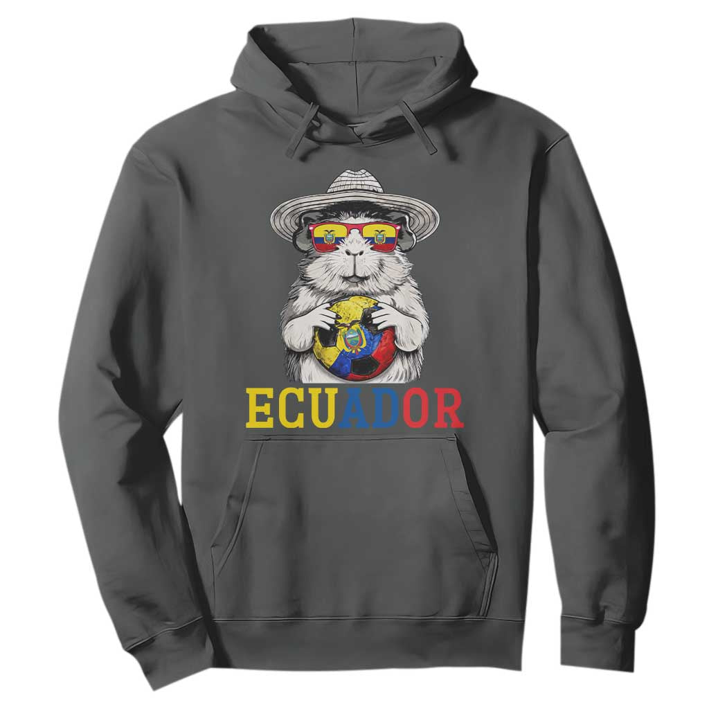Funny Ecuador Guinea Pig Soccer Fan Hoodie Cavy Lover Gift TS12 Dark Heather Print Your Wear