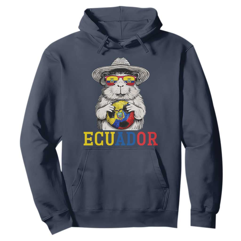 Funny Ecuador Guinea Pig Soccer Fan Hoodie Cavy Lover Gift TS12 Navy Print Your Wear