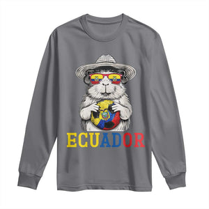 Funny Ecuador Guinea Pig Soccer Fan Long Sleeve Shirt Cavy Lover Gift TS12 Charcoal Print Your Wear