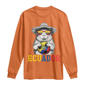 Funny Ecuador Guinea Pig Soccer Fan Long Sleeve Shirt Cavy Lover Gift TS12 Orange Print Your Wear