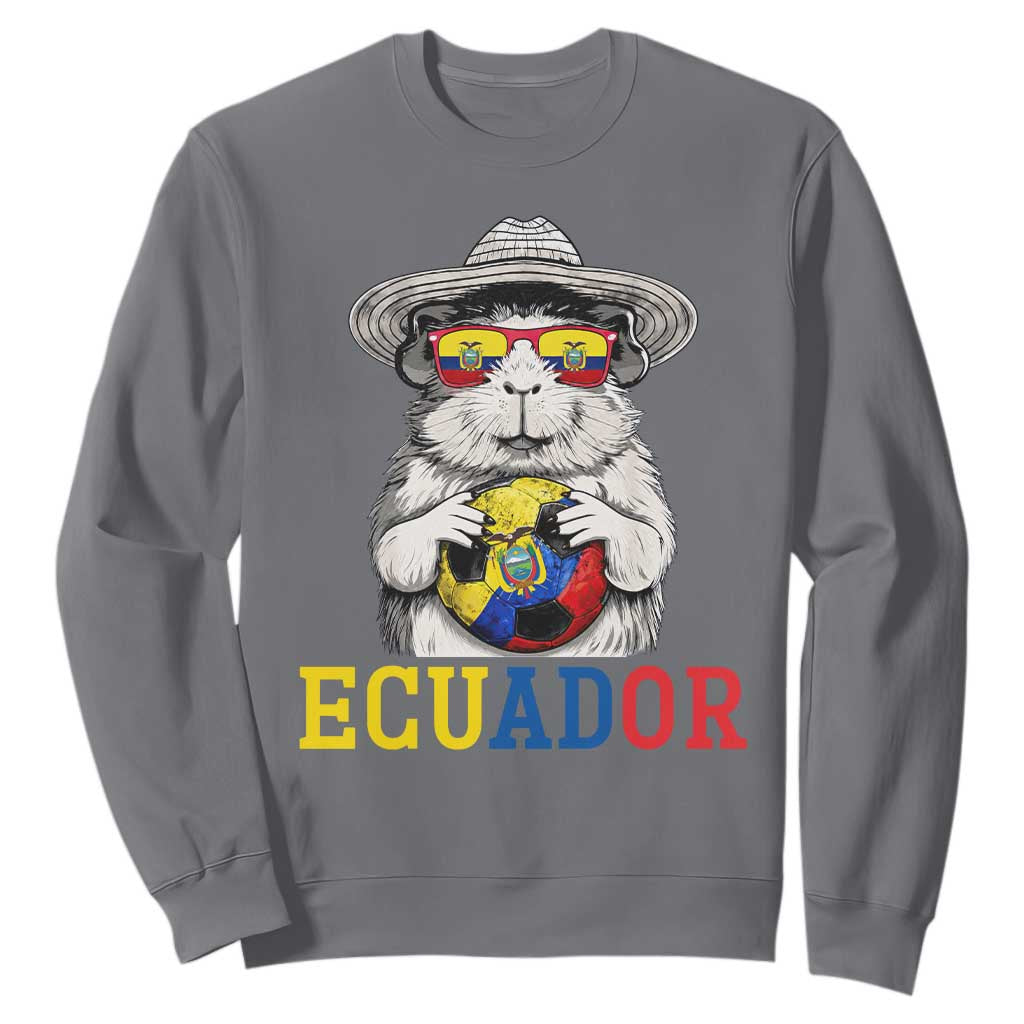Funny Ecuador Guinea Pig Soccer Fan Sweatshirt Cavy Lover Gift TS12 Charcoal Print Your Wear