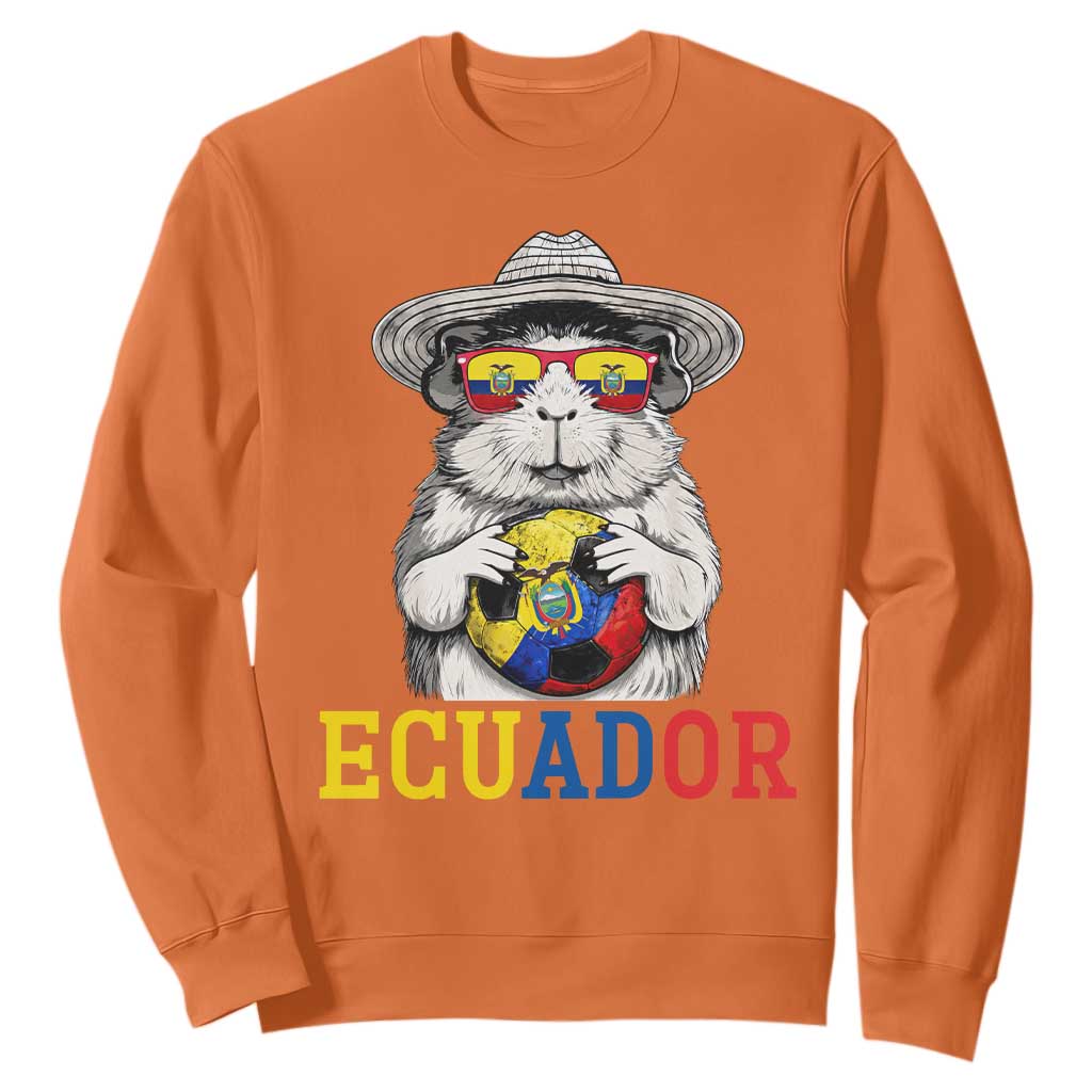 Funny Ecuador Guinea Pig Soccer Fan Sweatshirt Cavy Lover Gift TS12 Orange Print Your Wear