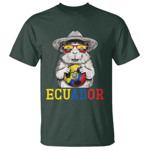 Funny Ecuador Guinea Pig Soccer Fan T Shirt Cavy Lover Gift TS12 Dark Forest Green Print Your Wear