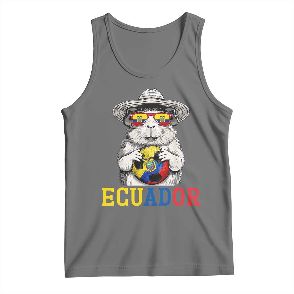 Funny Ecuador Guinea Pig Soccer Fan Tank Top Cavy Lover Gift TS12 Black Heather Print Your Wear