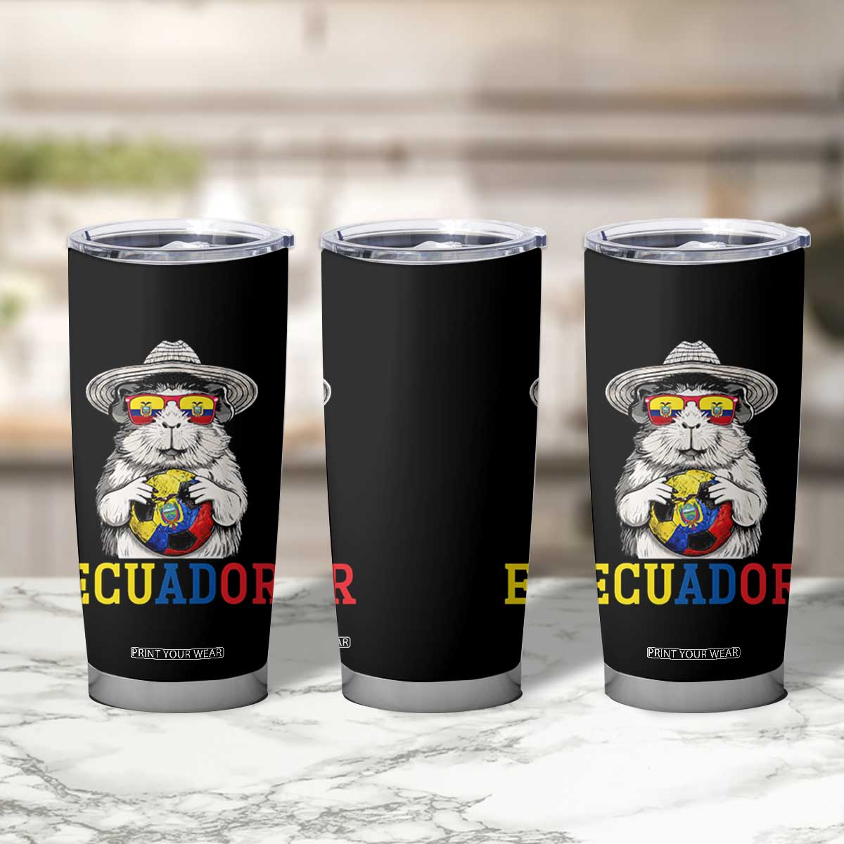 Funny Ecuador Guinea Pig Soccer Fan Tumbler Cup Cavy Lover Gift TS12 Print Your Wear
