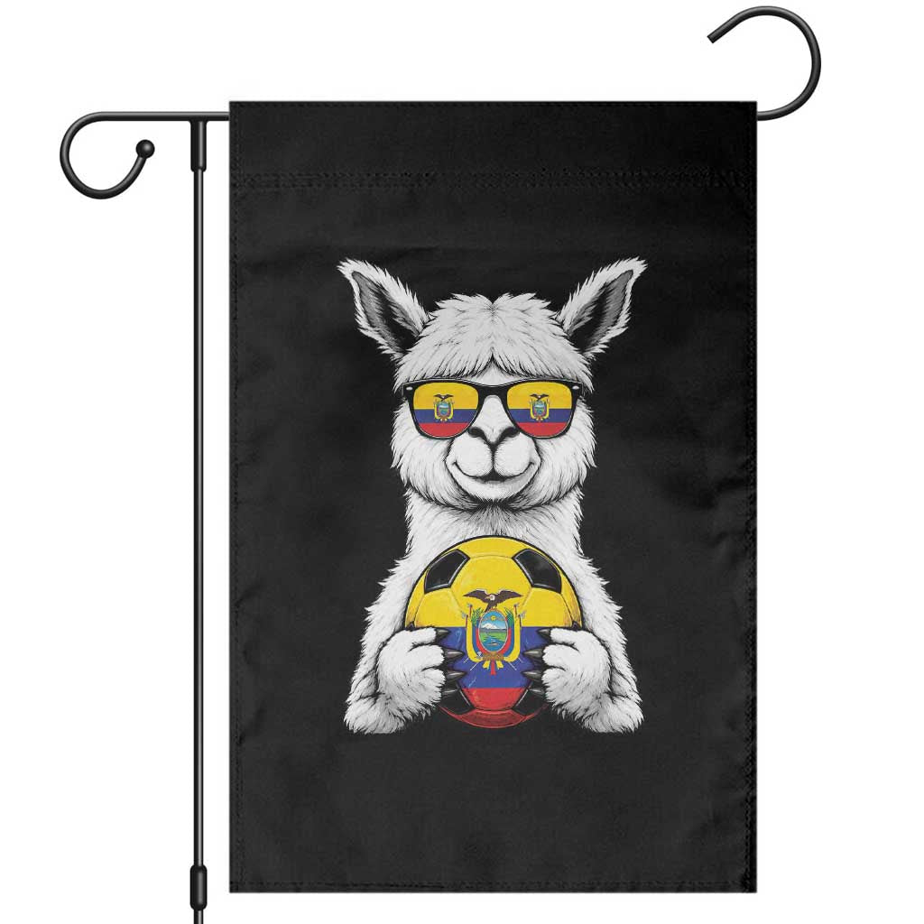 Funny Ecuador Alpaca Soccer Lover Garden Flag South American Pride Gift TS12 Black Print Your Wear