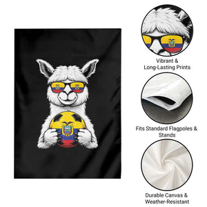Funny Ecuador Alpaca Soccer Lover Garden Flag South American Pride Gift TS12 Print Your Wear