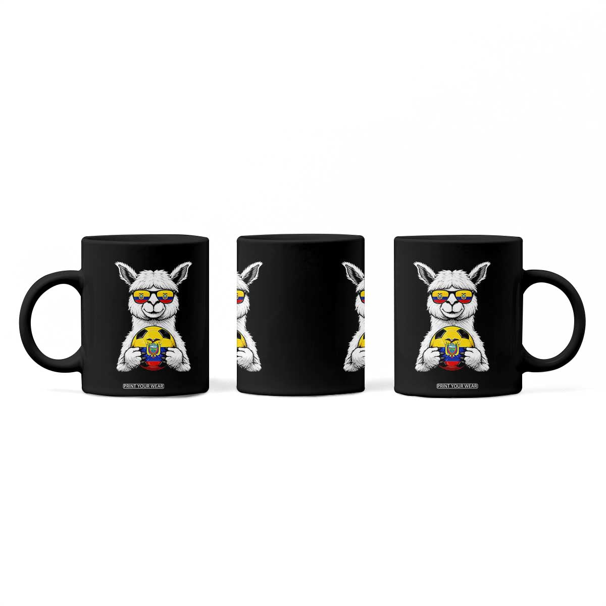 Funny Ecuador Alpaca Soccer Lover Coffee Mug South American Pride Gift TS12 Print Your Wear