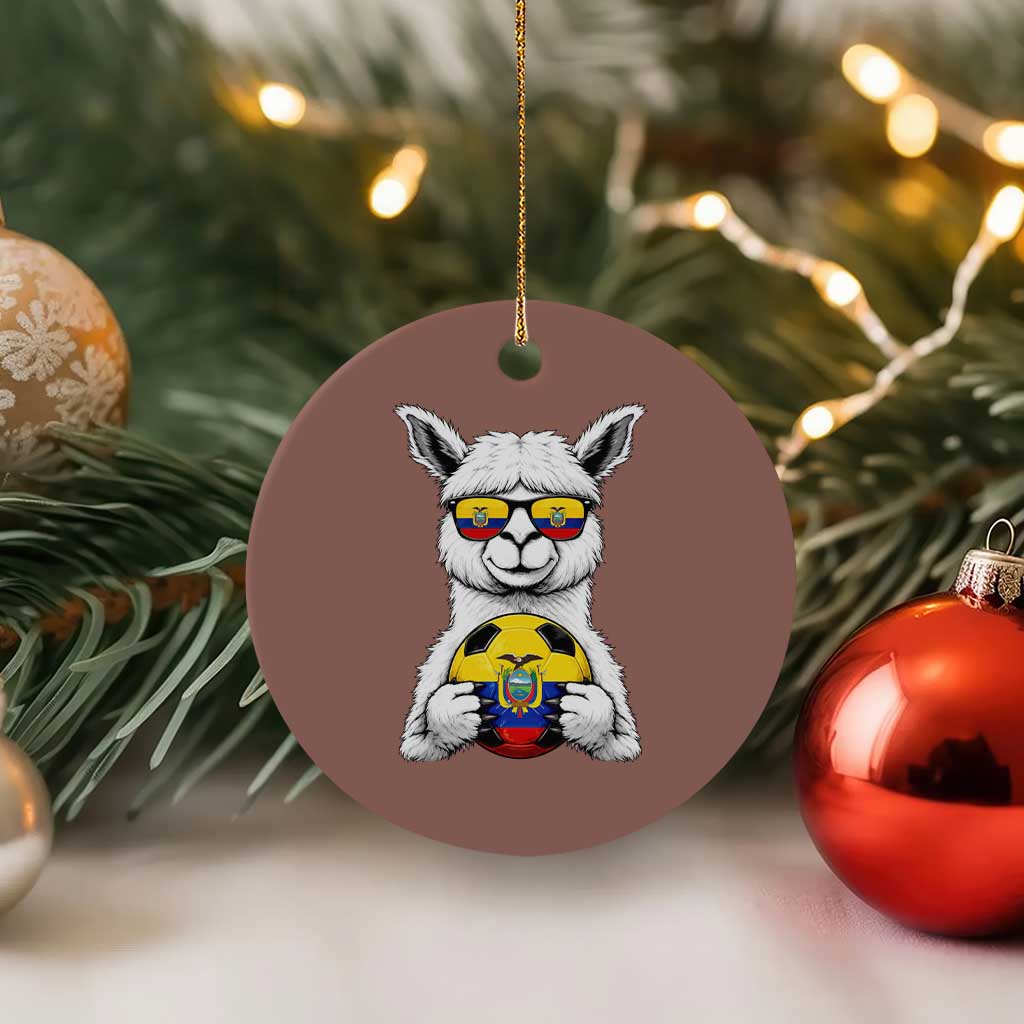 Funny Ecuador Alpaca Soccer Lover Ceramic Ornament South American Pride Gift TS12 1pc Mocha Print Your Wear