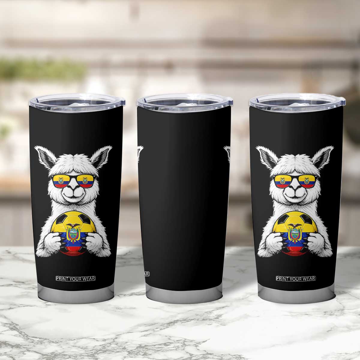 Funny Ecuador Alpaca Soccer Lover Tumbler Cup South American Pride Gift TS12 Print Your Wear