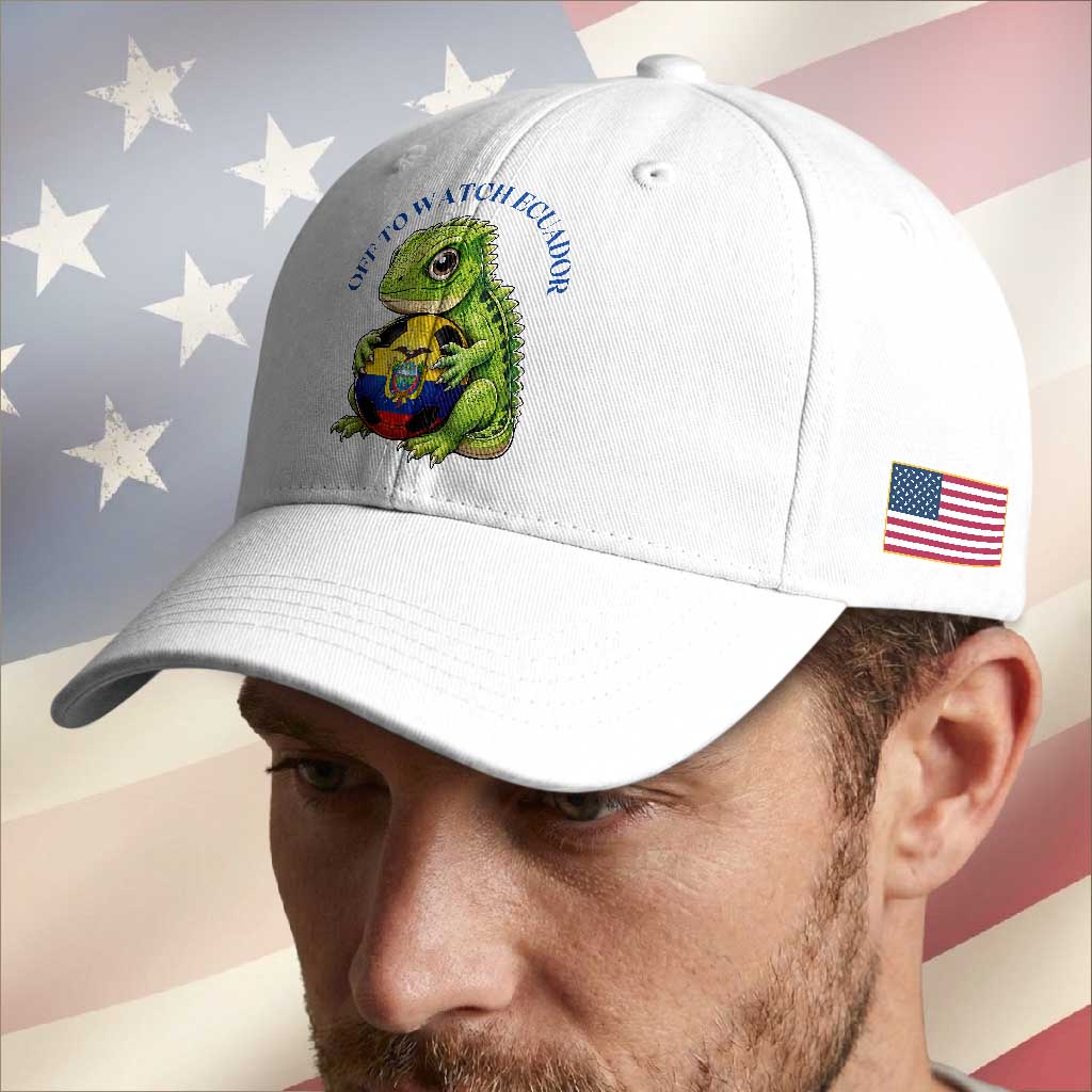Off To Watch Ecuador Baseball Cap Funny Ecuador Iguana Soccer Fan Gift TS12 Print Your Wear
