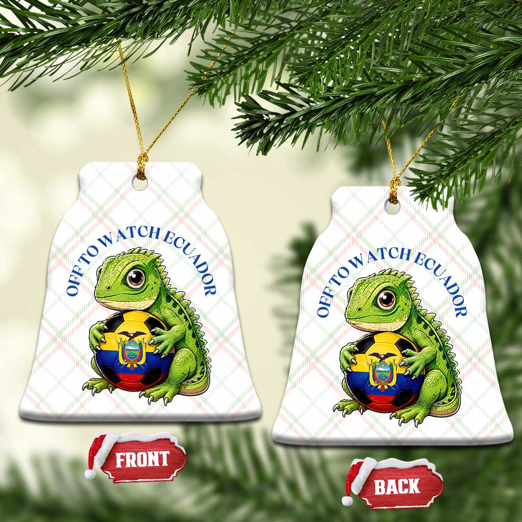 Off To Watch Ecuador Ceramic Ornament Funny Ecuador Iguana Soccer Fan Gift TS12 Print Your Wear