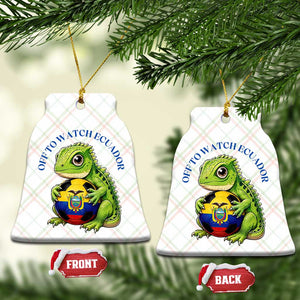Off To Watch Ecuador Ceramic Ornament Funny Ecuador Iguana Soccer Fan Gift TS12 Print Your Wear