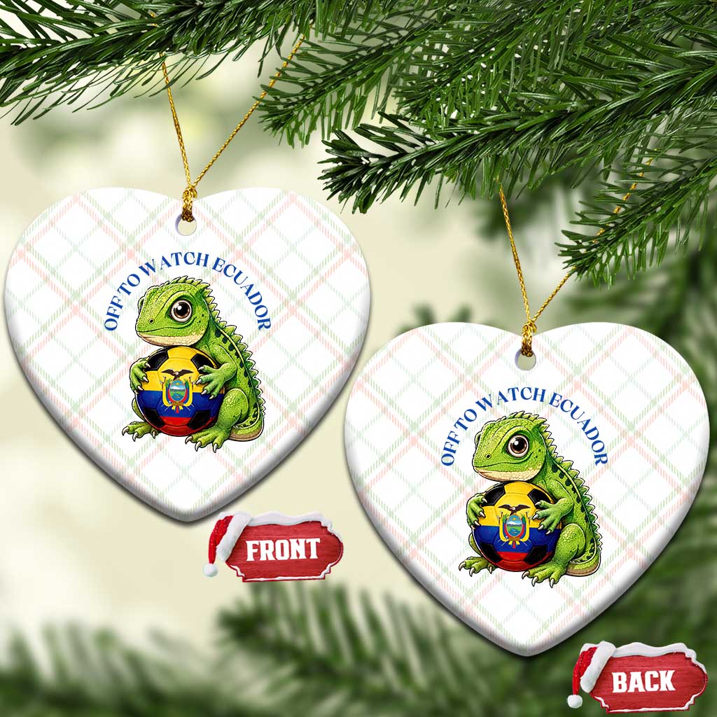 Off To Watch Ecuador Ceramic Ornament Funny Ecuador Iguana Soccer Fan Gift TS12 Print Your Wear