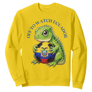 Off To Watch Ecuador Sweatshirt Funny Ecuador Iguana Soccer Fan Gift TS12 Daisy Print Your Wear