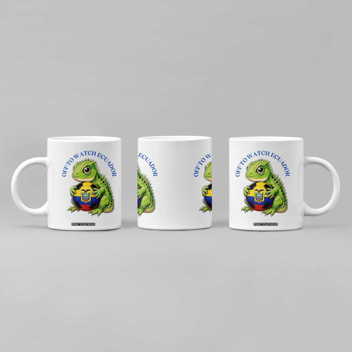 Off To Watch Ecuador Coffee Mug Funny Ecuador Iguana Soccer Fan Gift TS12 Print Your Wear