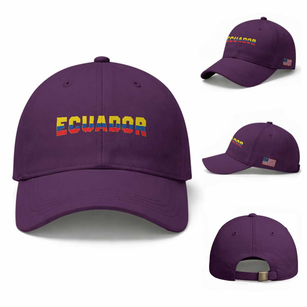 Vintage Ecuador Roots Baseball Cap Latin Heritage Pride Gift TS12 Baseball Cap Universal Fit Purple Print Your Wear
