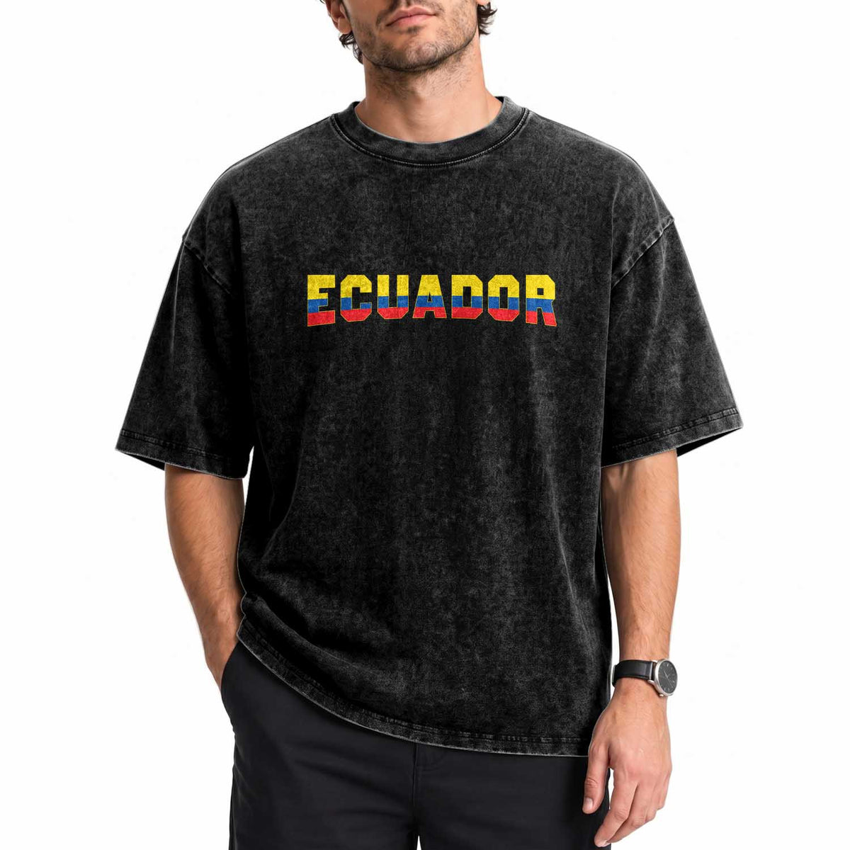 Vintage Ecuador Roots Washed Cotton T-Shirt Latin Heritage Pride Gift