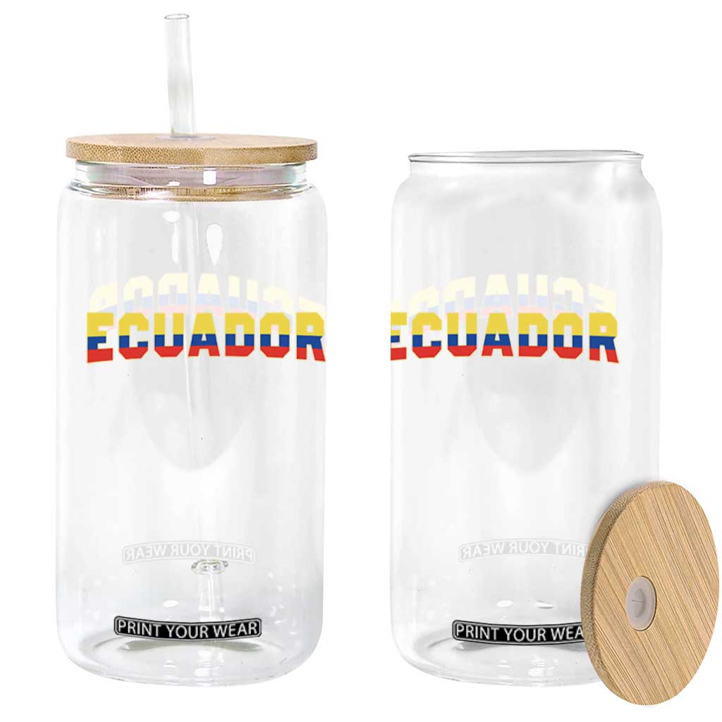 Vintage Ecuador Roots Glass Can Latin Heritage Pride Gift TS12 Print Your Wear