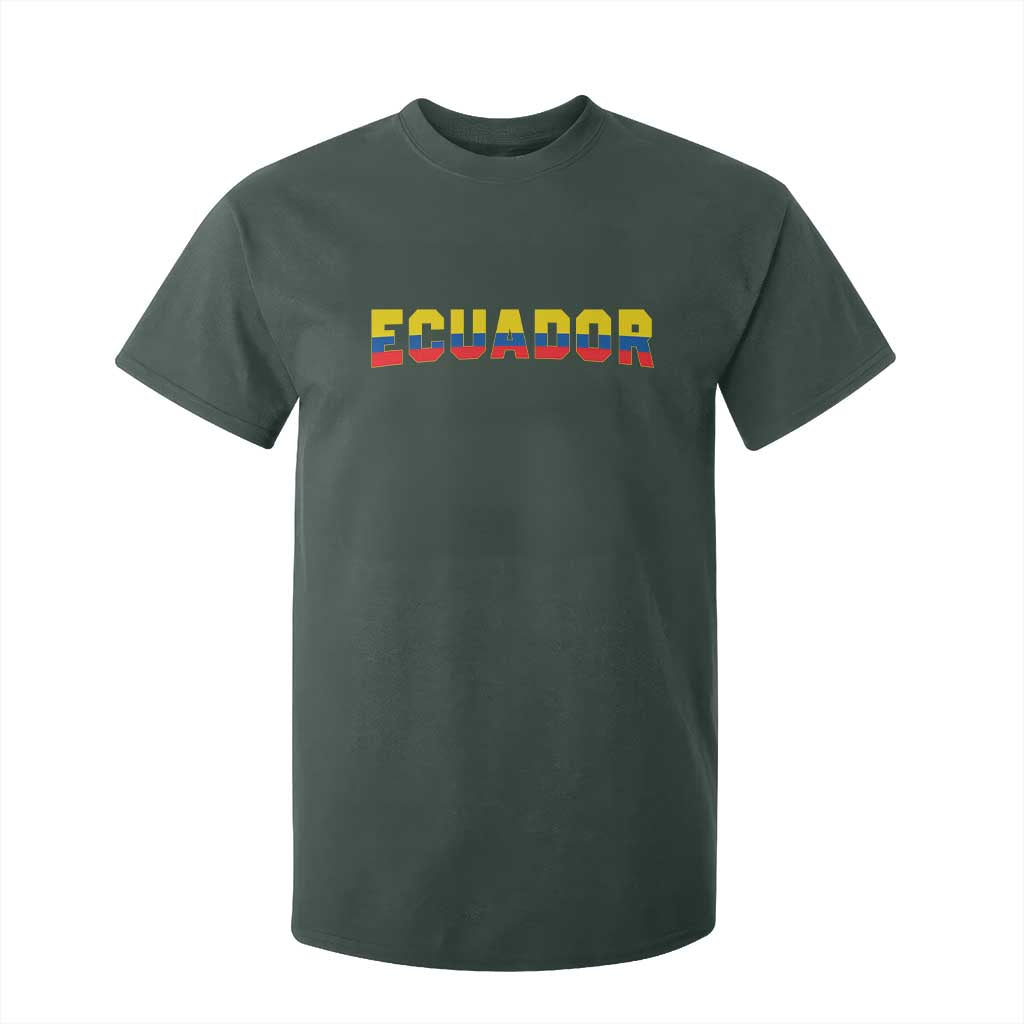 Vintage Ecuador Roots T Shirt For Kid Latin Heritage Pride Gift TS12 Dark Forest Green Print Your Wear