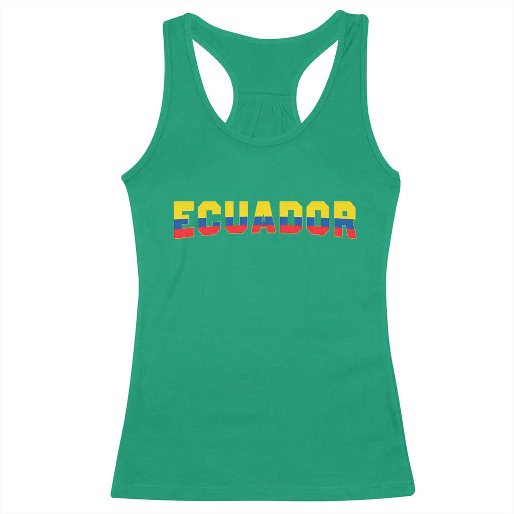 Vintage Ecuador Roots Racerback Tank Top Latin Heritage Pride Gift TS12 Irish Green Print Your Wear