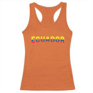 Vintage Ecuador Roots Racerback Tank Top Latin Heritage Pride Gift TS12 Orange Print Your Wear