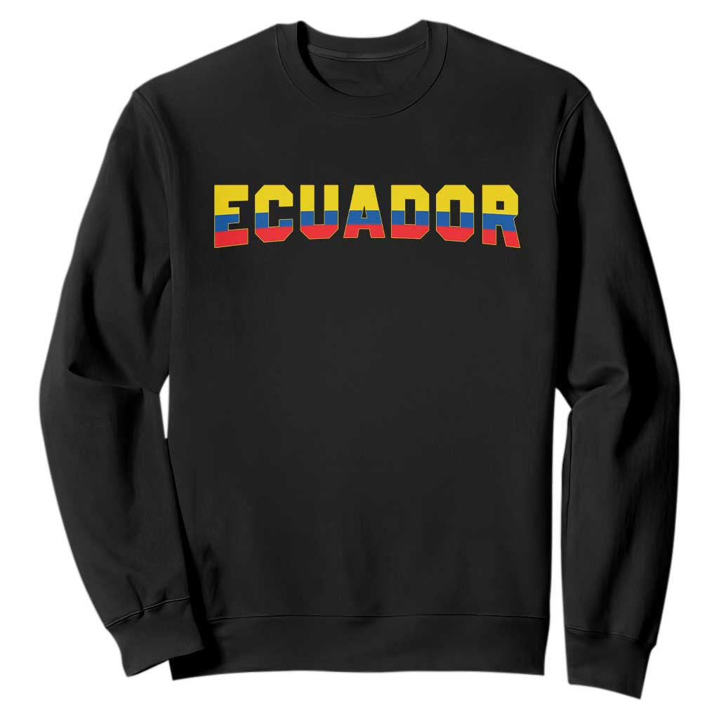 Vintage Ecuador Roots Sweatshirt Latin Heritage Pride Gift TS12 Black Print Your Wear