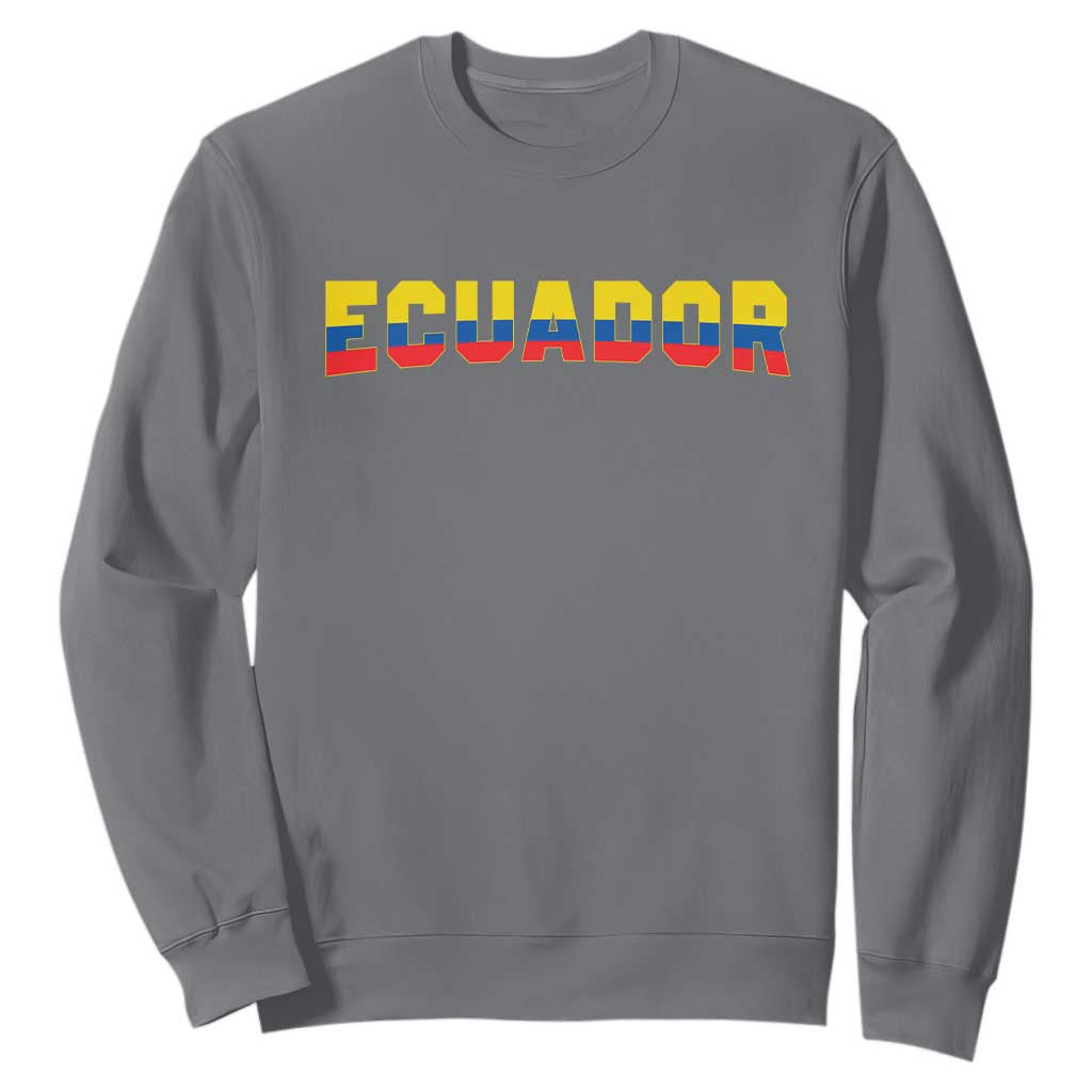 Vintage Ecuador Roots Sweatshirt Latin Heritage Pride Gift TS12 Charcoal Print Your Wear