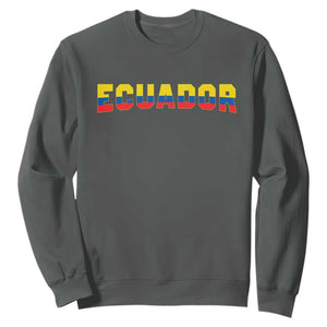 Vintage Ecuador Roots Sweatshirt Latin Heritage Pride Gift TS12 Dark Heather Print Your Wear