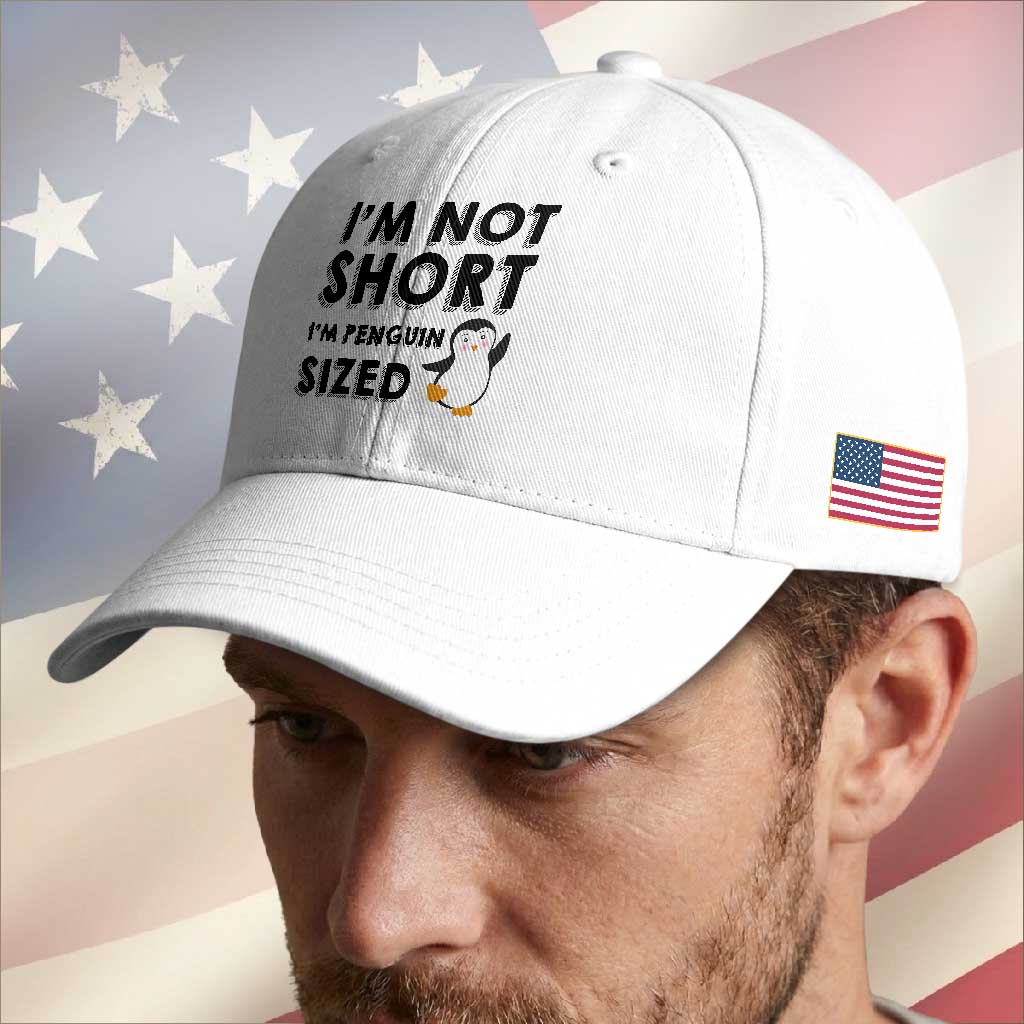 Funny Penguin Quote Baseball Cap I Am Not Short I Am Penguin Size TS12 Print Your Wear