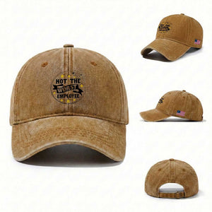 Not The Worst Employee Washed Cotton Baseball Cap Funny Work Office Quote TS12 Washed Cap Universal Fit Yellow Ochre Print Your Wear