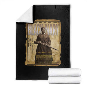 Vintage Newspaper Stagecoach Mary Fields Mail Carrier Throw Blanket Black History Legend Gift