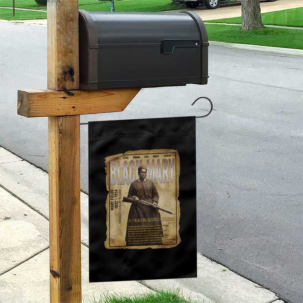 Vintage Newspaper Stagecoach Mary Fields Mail Carrier Garden Flag Black History Legend Gift