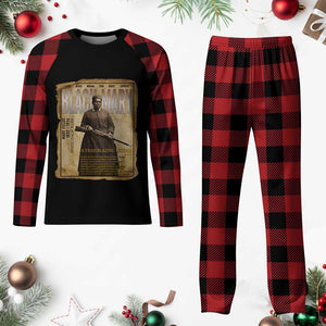 Vintage Newspaper Stagecoach Mary Fields Mail Carrier Plaid Pajama Set Black History Legend Gift