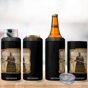 Vintage Newspaper Stagecoach Mary Fields Mail Carrier 4 in 1 Can Cooler Tumbler Black History Legend Gift