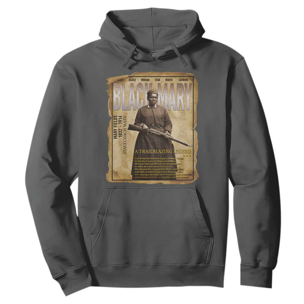 Vintage Newspaper Stagecoach Mary Fields Mail Carrier Hoodie Black History Legend Gift