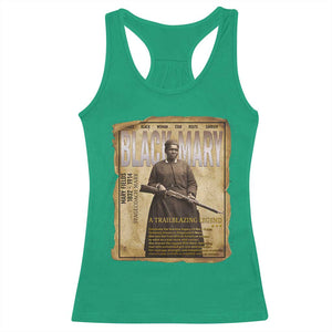 Vintage Newspaper Stagecoach Mary Fields Mail Carrier Racerback Tank Top Black History Legend Gift