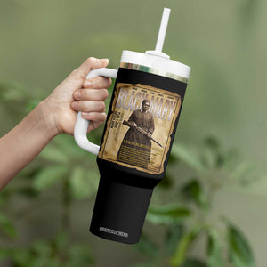 Vintage Newspaper Stagecoach Mary Fields Mail Carrier Tumbler With Handle Black History Legend Gift